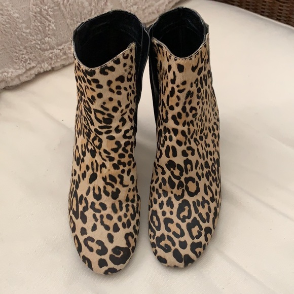 Halogen genuine fur calf hair animal print boots - Picture 6 of 13